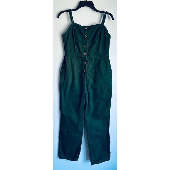 ASOS Denim - ASOS Denim Overalls Green Women's 10 Button Up Effortless Chic Classic